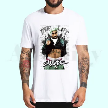 Tupac 2pac Hip Hop Laupījums Vīriešu T Krekls Vasaras Īsām Piedurknēm Drukāts Košļājamā Smieklīgi Harajuku T Topi Vīriešu T-krekls Streetwear