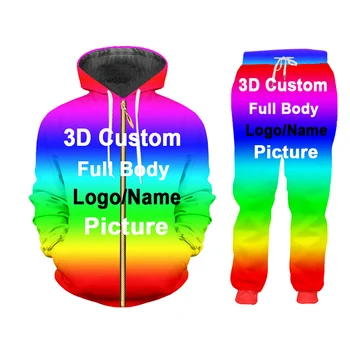 UJWI 3D Custom Print Vīrieši/Sievietes, divas gabals, kas Puse Absolvēšanas Piemiņas Pāris Tracksuit Sweatsuit sporta Krekls Hoodies sporta