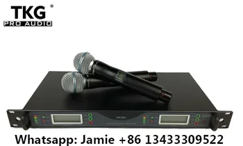 UR24D Bezvadu Sistēma Ar Dual Rokas Bezvadu Mikrofona 640-690mhz black UHF UR4D austiņas lavalier dual Bezvadu Mikrofonu