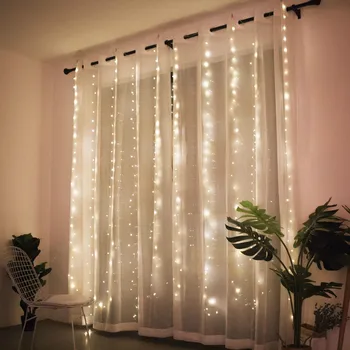 USB aizkaru pasaku gaismas LED gaismas stīgu guļamistaba Ziemassvētku meitene romantiskās gaismas vara stieples gaismas stīgu tālvadības pults