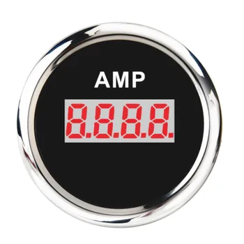 Universālā 52mm Amperemeter Gabarītu Auto laivu AMP Strāvas Mērītāja Rādītājs Ar Sarkanu Apgaismojumu Jūras Automašīnu, motociklu, Auto, 9-32V