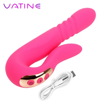 VATINE Apkures Vibrators, Dildo Vibratoru Klitora Stimulators Automātiskā Teleskopiskie Zizli Seksa Rotaļlietas Sievietei Maksts Massager