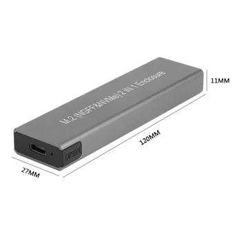 VODOOL M2 SSD Cieto Disku Gadījumā, USB 3.0 C Tipa M. 2 NGFF Adapteris Ārējo Cieto Disku Kameras Atbalstu UASP Klēpjdatoru