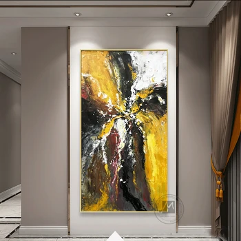 Vertikālās sienas bildes Oriģinālu abstraktās glezniecības dekoru biezs naftas slāņos cuadros decoracion salons attēlu dekorēšana dzīvojamā istaba