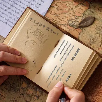 Vintage Grāmatiņa Dienasgrāmata Notepad Vintage PU Ādas Notebook Ceļotājs Vēstnesis Skolas, Biroja Piederumi Noderīgas