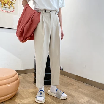 Vīriešiem Gadījuma Potītes Garums Elsas Uzvalks Vīrietis, Japāna, Koreja Streetwear Retro Modes Brīvs Bikses