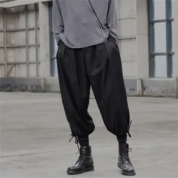 Vīriešu deviņu minūšu bikses, Pavasara/vasaras jaunā Yamamoto modes tendence zaudēt vīriešiem laternu formu, bikses gadījuma bikses mazajiem kājām bikses
