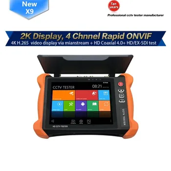 X9 8MP TVI CVI AHD SDI CVBS IP un Analogo Kameru Testētājs Monitors 4K 8inch displejs H. 265CCTV Testeri Instrumenti, HDMI, RJ45 TDR, Kabeļu marķieri