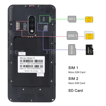 XGODY Mate 10 MTK6570N Dual Core 1GB 8GB Mobilo Tālruni, 5inch 18:9 3G Celular Viedtālrunis Noņemams 2500mAh mobilo tālruni Android 8.1