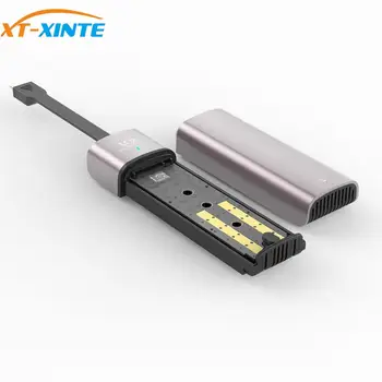 XT-XINTE M. 2 PCIe SSD Būra Gadījumā Tips-C 3.1 GEN2 10Gbps Cietā Diska Kaste Ārējās Kameras NGFF/NVME 2230-2280 SSD