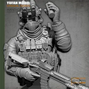YuFAN Modelis 1/18 Sveķu Krūtis Americanresin karavīrs modelis sevis samontēt YFWW-2022