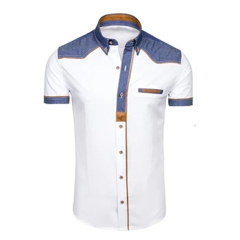 ZOGAA Zīmola izšūšanas īss piedurknēm krekls vīriešu, vīriešu apģērbu 2018 streetwear Gadījuma modes vīriešu krekli Plus izmēru XS-4XL krekls vīriešiem