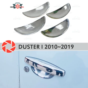 Zem durvju roktura, uz Renault Duster 2010 ~ 2019 nerūsējošā tērauda plāksni auto stils apdare piederumi molding