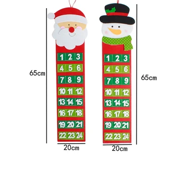 Ziemassvētku Adventes Kalendārs Santa Claus, Sniegavīrs Karājas Ziemassvētku Kalendāra Durvis, Sienas, Loga, Ziemassvētku Dekori Puses Piegādes Ziemassvētku Dāvanu