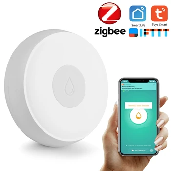 Zigbee 3.0 Smart Home WIFI Bezvadu Plūdu Sensors Tuya APP Mājas Automatizācijas Skatuves Drošību Ūdens Līmeņa Signalizācijas Detector1