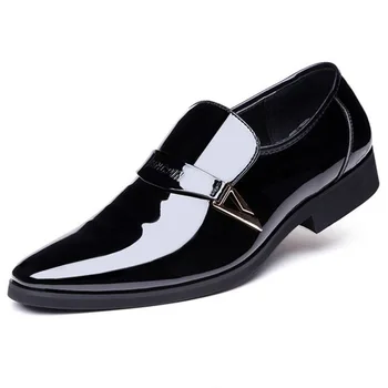 Ādas vīriešu kurpes britu biznesa uzvalks vīriešu kurpes pu Ādas kāzu kurpes vīriešiem kleitu kurpes vīriešiem