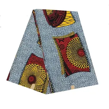 Āfrikas Nigērijas kokvilnas vasks, auduma melnā un baltā drukāšanas vasks, auduma 6 metri materiālu apģērbi apģērbu