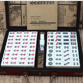 Ķīniešu Mahjong Numuru Komplekts 1 Komplekts Mahjong Portatīvo Ķīniešu Mahjong Puse Iekštelpu Spēle Valdes 2020 