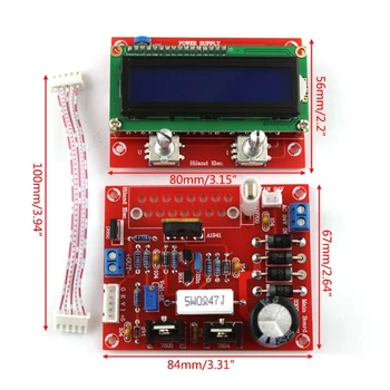 0-28V 0.01-2A Regulējams DC Regulētajiem Barošanas DIY Komplekts ar LCD Displeju