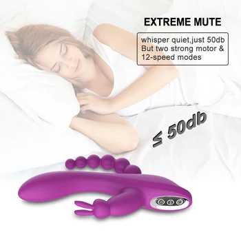12 Ātrumu Trušu Vibrators, Dildo Seksa Rotaļlietas Sievietei Maksts Klitora Massager G Spot Anālais Stimulators Krelles Butt Plug Seksa Produkti
