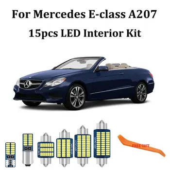 15pcs LED salona Apgaismojuma Komplekts Mercedes E klases A207 Konvertējamās Cabriolet E220 E250 E260 E300 E320 E350 E400 E500 E550 (10-16
