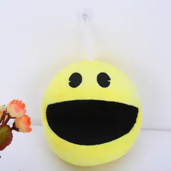 1pc 14cm Gudrs Plīša Lelle Dzelteno Smaidīgo Seju Izteiksmes Bumbu Pacman Pildījumu Rotaļlietas Bērniem, Bērnu Dzimšanas dienas, Ziemassvētku Dāvana