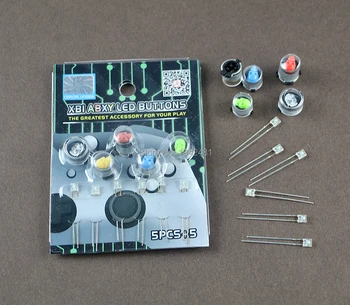 1set Nomaiņa jaunas Galvaskausu Spoku ABXY LED Pogas Iestatīt Xbox Viens Kontrolieris ar paketi kastē