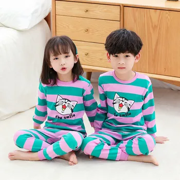 2-13Y Bērnu Sleepwear Pidžamas Komplekti Kokvilnas Ziemas Meiteņu, Zēnu Pidžamas Pidžamas Bērniem, Bērnu Pijamas Infantil Iekštelpu Naktsveļu