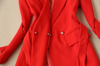 2 gabals tērpi sievietēm sarkans uzvalks uzvalks sieviešu 2019 jaunas sievietes pavasara modes temperaments plaša kāju bikses divas jūra