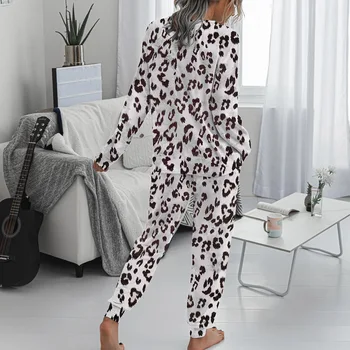 2020 Rudens Ziemas Loungewear Sieviešu Pyjama Uzstādīt kaklasaišu krāsošanas Mājas apstākļos, Atpūtas Komplekts Homewear Sievietēm ar garām Piedurknēm Lounge Valkāt Sleepwea