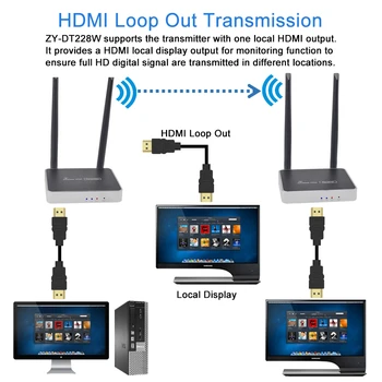2020. gada Labāko 300m Bezvadu HDMI Raidītājs Uztvērējs Ar INFRASARKANO staru Tālvadības pults 5GHz Bezvadu HDMI Paplašinātājs 1080P WIFI Sender Receiver