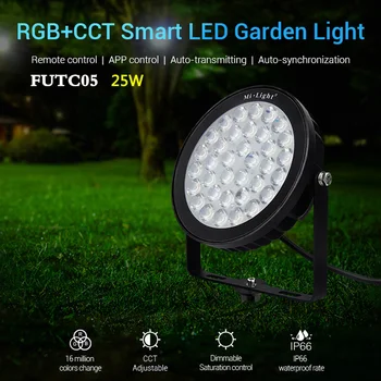 2100LM 25W RGB KMT Smart Āra LED Lampas ar gaismas Ainavu dārza AC 220V Wifi/Phone/2.4 GHz Remote/Alexa Balss Vadība