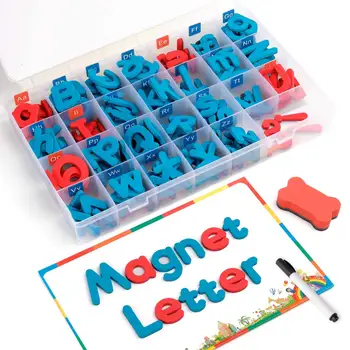 238 Gabalu Magnētisko Burtu Uzlīmes Liekami Montessori Rotaļlietas Lielos Burtus Magnēts Izglītības Rotaļu Komplekts Bērniem Dāvanas