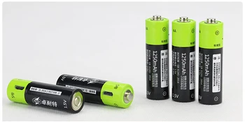 2GAB AA 1,5 v 1250mAh USB litija polimēra akumulators, bezvadu pele, mikrofons, toy camera litija akumulators