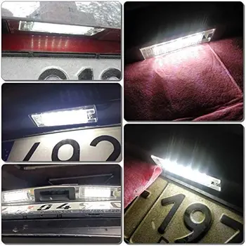 2gab Bez Kļūdām Led Licences Numura zīme Lampas Gaismas Jeep Renegade 14-17 Par Chevrolet Camaro 14-17 Malibu 13-15 Volt 11-15