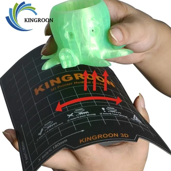 2gab KINGROON KP3S 3D Printeri, Lecekts Uzlīme Elastīga, Magnētiskā Loksne 180*180 mm Drukas Veidot Noņemšanas Virszemes Platformu, kas Silda Gultu