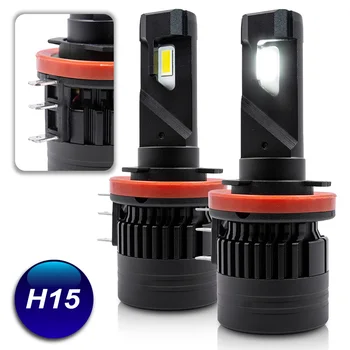 2pc H15 LED Lukturu komplekts Spuldzes 6000K High /Low Beam Benz CLA-Klase GLK200 GLK 260 GLK300 PGJ23t-1 64176 Lukturis