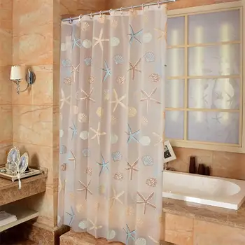 35 Moderna Vannas istaba Dušas Aizkars Ūdensizturīgs Pelējumu PEVA Dušas Aizkari jūras zvaigzne Piejūras Stila Vannas Aizkaru Dušas Telpa
