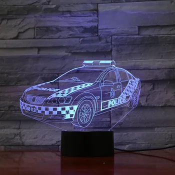 3D Nakts Gaisma Galda Lampa Sacīkšu Auto 3D Apgaismojums Gultas Dekori Lukturīti Dāvanas Faniem Jaunums Dzimšanas dienas dāvana AA Baterijas
