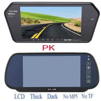4 LED Bezvadu Rezerves Nakts Atpakaļskata Autostāvvieta atpakaļgaitas Kamera + Bluetooth MP5 TF USB HD FPV / Auto Spogulis Monitors ar 7 collu ekrānu