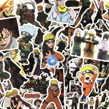 49PCS/set Ūdensizturīgs Japānas Anime Naruto Uzlīme Klēpjdatoru Automašīnas Bagāžnieka Skeitborda Ģitāra Ledusskapis Mugursoma Decal Rotaļlietas, Uzlīmes