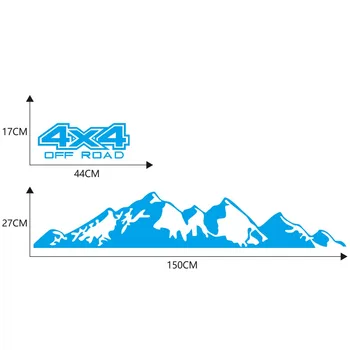 4X4 bezceļu Grafiskais Vinila Auto Uzlīmes un Uzlīmes Kalnu Grafikas Uzlīme Optiskā Par NAVARA Ford Pikaps Toyota