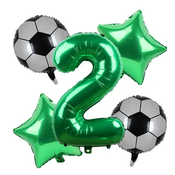5gab/daudz Futbola Folija Baloni 32inch 0-9 ciparu Dzimšanas dienas svinības Rotājumus Bērniem Zēns Pasaules Kausa Futbola Puses Piegādes Globos