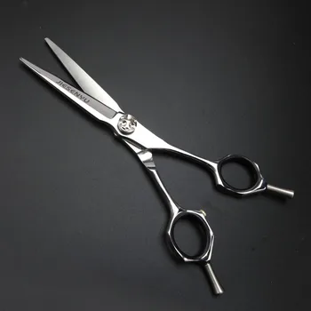 6.0 collu sudraba frizieru šķēres papildu dubulto rokturi salons svarīgi, šķēres, lai izveidotu stilīgu formas strauji nogriež matus