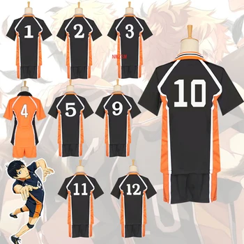 9 Stili Haikyuu Cosplay Kostīmu Anime Karasuno Vidusskolas Volejbola Klubs Hinata Shyouyou Kageyama Sporta Svīteri Vienotu