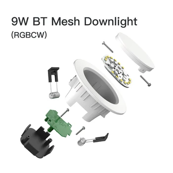 9W Bluetooth Smart Downlight ASV Standarta Acs Downlight RGB Solījums Dimming Grupas vadību APP Kontroles Darbs Ar Alexa 2020 Jaunas