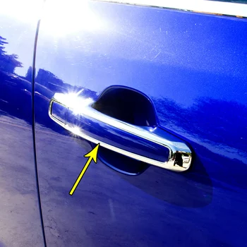 ABS Chrome Spilgtu Sudraba Automašīnu Durvju Roktura Vāciņš Melns Rāmja Uzlīme Piederumi Jaguar XE X760 XF X260 F-PACE X761-2019