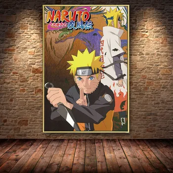 Anime Naruto, Kakashi Krāsošana Audekls Izdrukas, Plakāti Cuadros Sienas Art Pictures Dzīvojamā Istaba Karikatūra Guļamistaba Dekorēšana Mājas Dekoru