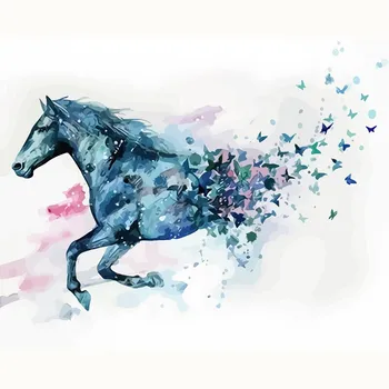 Anotācija Zirgu Dzīvnieku attēlu skaits Komplekti Krāsošana numuru attēlu diy krāsu ar numuriem Dzīves Telpu dekorēšana 40X50 bez rāmja