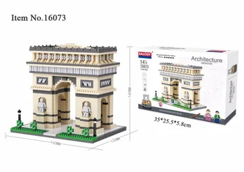 Arhitektūra, Celtniecības Bloki, big ben baltā nama triumfa arka, Taj Mahal baznīcas modelis pirkstu ķieģeļi ducation Rotaļlietas bērniem